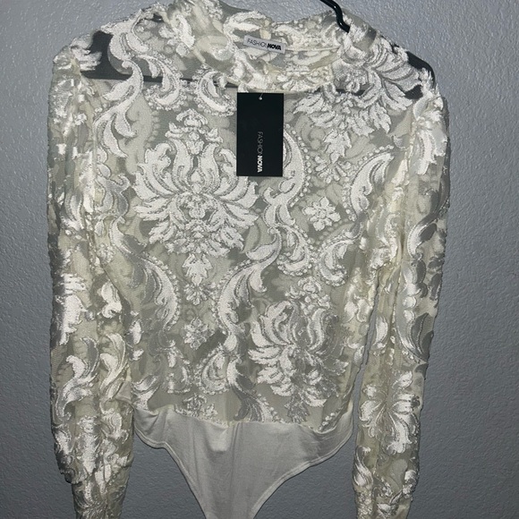Fashion Nova White Lace Women Top - Picture 2 of 4